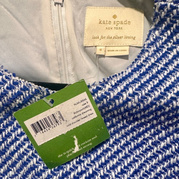 Kate Spade California Dreaming Cold Shoulder Tweed Dress - Picture 6 of 6